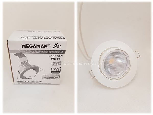 (PROMO) MEGAMAN L0302RC - ADJUSTABLE RECESSED LIGHTING (GU10)
