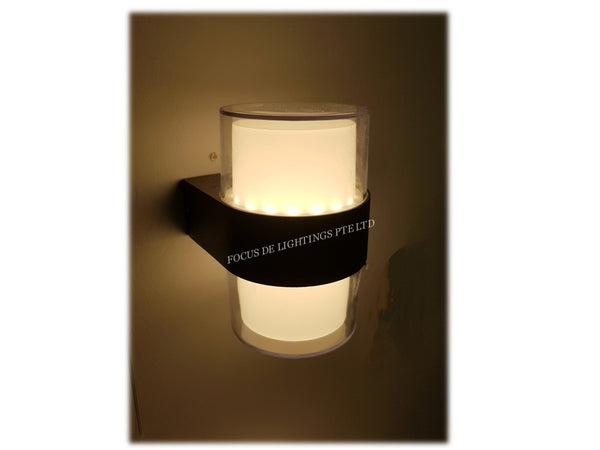 WALL LAMP IP54 LED ACRYLIC 511rd-SEMI CIRCLE (ONLY WARM)