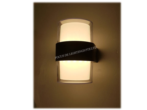 WALL LAMP IP54 LED ACRYLIC 511rd-SEMI CIRCLE (ONLY WARM)