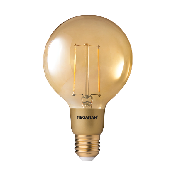 MEGAMAN LG6403dGD E27 GOLD FILAMENT G95 3W (DIA 95) (DIM)
