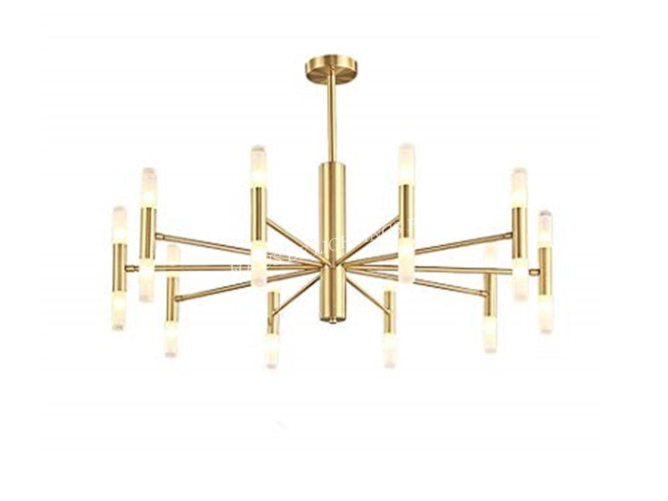 White store modern chandelier