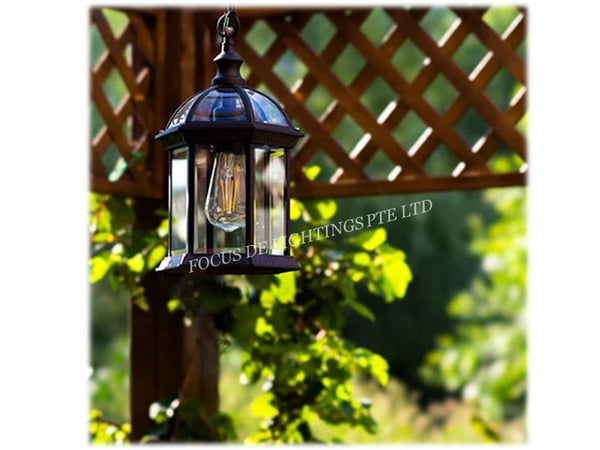 PENDENT LAMP 8331 E27 CLEAR GLASS BLACK