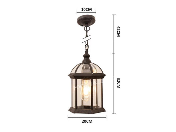 PENDENT LAMP 8331 E27 CLEAR GLASS BLACK