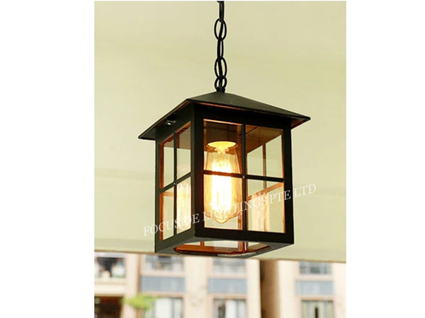 PENDENT LAMP 8332 E27 CLEAR GLASS BLACK