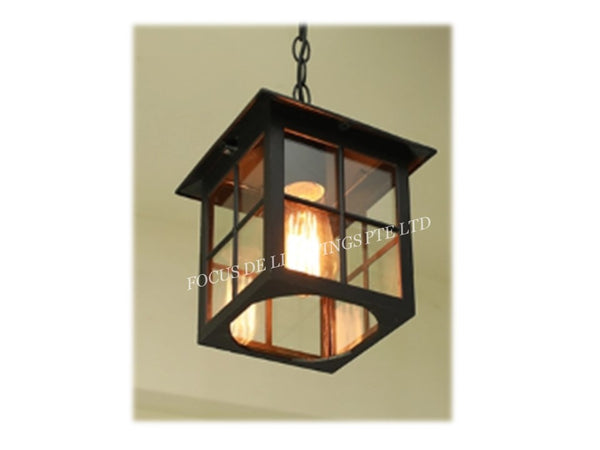 PENDENT LAMP 8332 E27 CLEAR GLASS BLACK