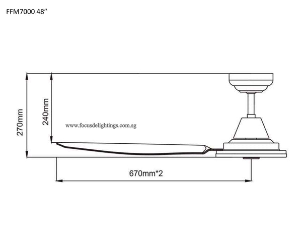 Fanco FFM 7000 52″ Ceiling Fan