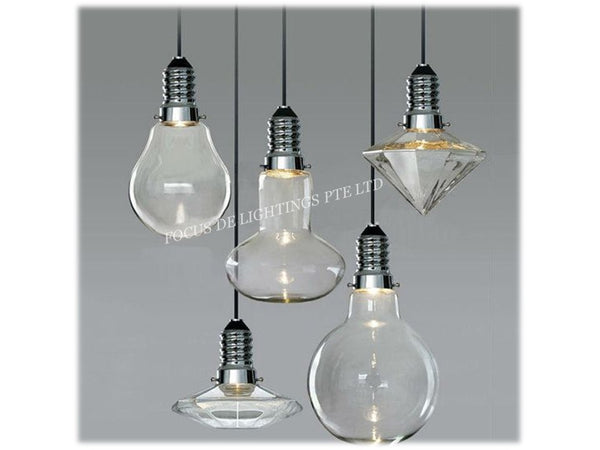 PENDANT LAMP 12752 GLASS (COMES IN 5 SHAPES)