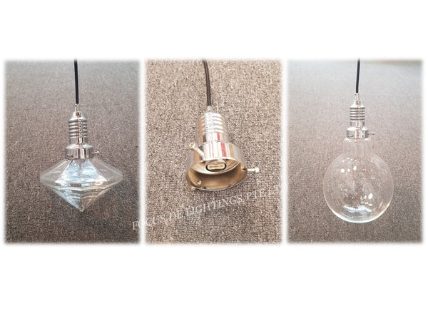 PENDANT LAMP 12752 GLASS (COMES IN 5 SHAPES)
