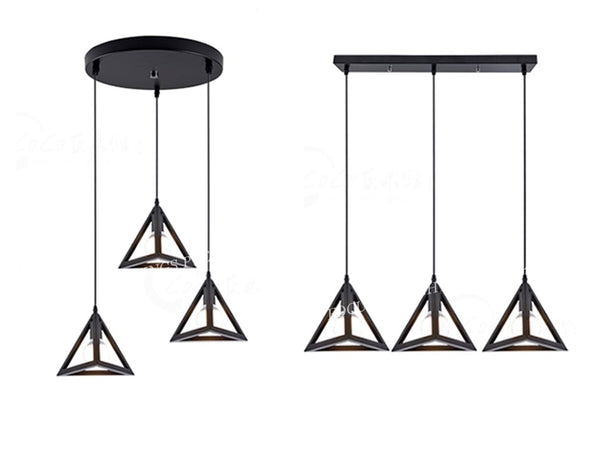 (CLEARANCE) PENDANT LAMP 18026 TRIANGLE (SINGLE ONLY)