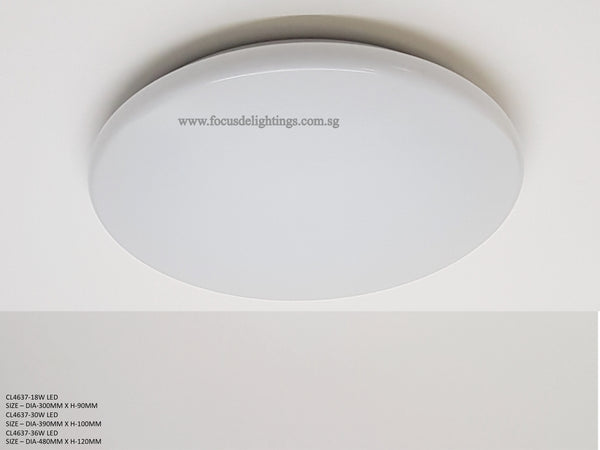 FROSTED Minimalist LED Ceiling Lamp  637 (Dia 400mm or 500mm)