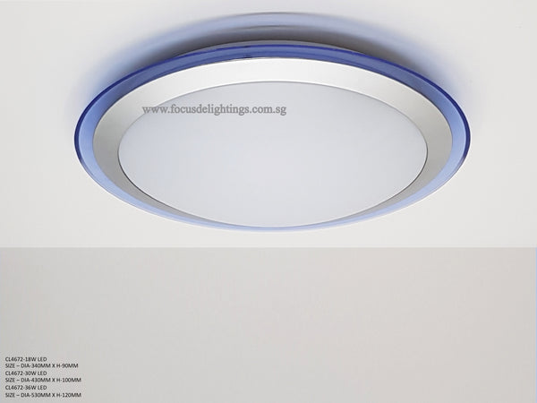 Modern Ceiling Lamp CL672 (Blue / Clear)