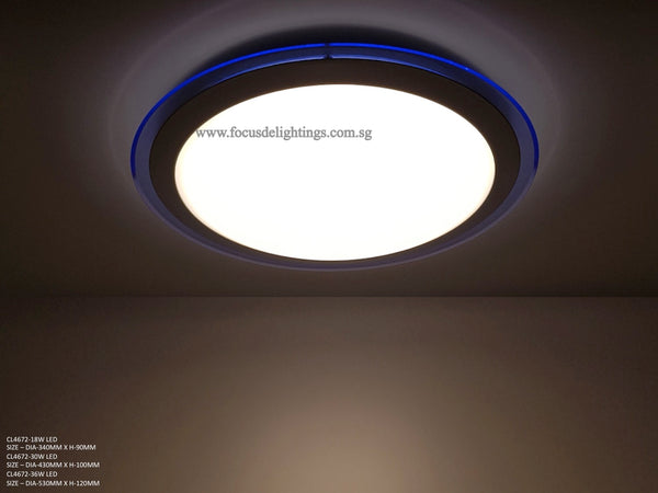 Modern Ceiling Lamp CL672 (Blue / Clear)