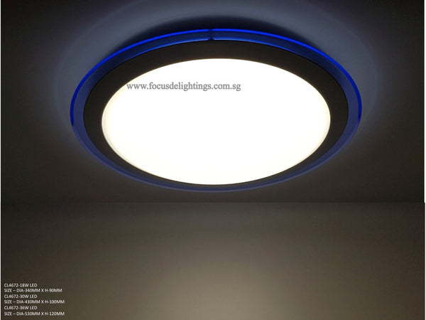 Modern Ceiling Lamp CL672 (Blue / Clear)
