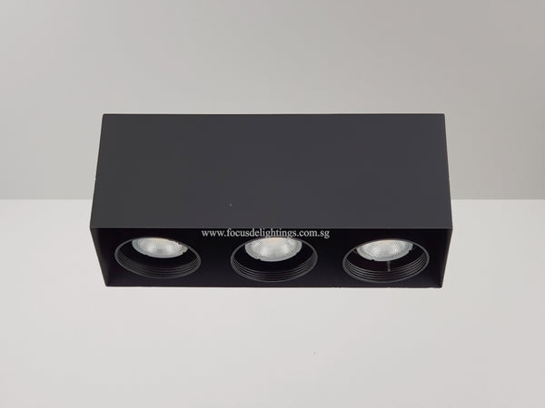 COMPACT CEILING LAMP BOXY 701 BLACK