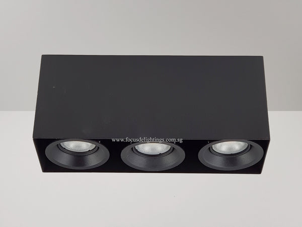 COMPACT CEILING LAMP BOXY 703 BLACK