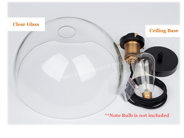 PENDANT LAMP BLACK GOLD 18093 -CLEAR GLASS (SINGLE)