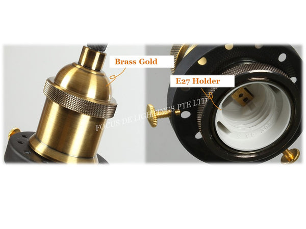 PENDANT LAMP BLACK GOLD 18093 -CLEAR GLASS (SINGLE)