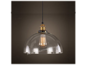 PENDANT LAMP BLACK GOLD 18093 -CLEAR GLASS (SINGLE)