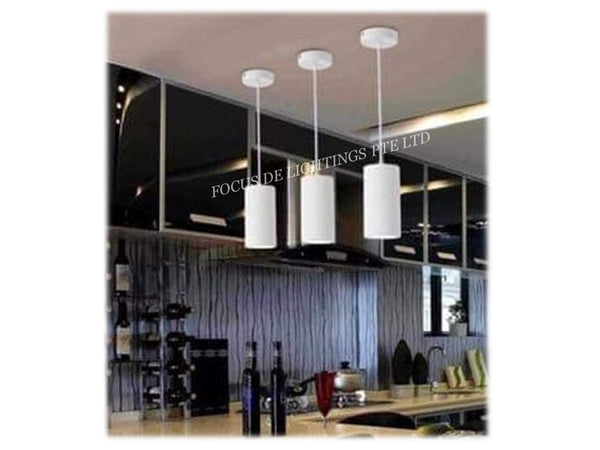 PENDANT LAMP H9107A -BLACK OR WHITE (SINGLE)