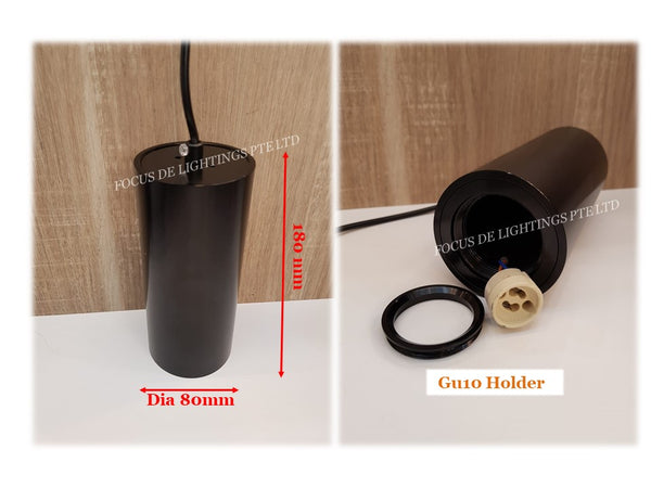 PENDANT LAMP H9107A -BLACK OR WHITE (SINGLE)