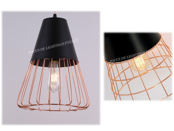PENDANT LAMP 826 ROSEGOLD BLACK