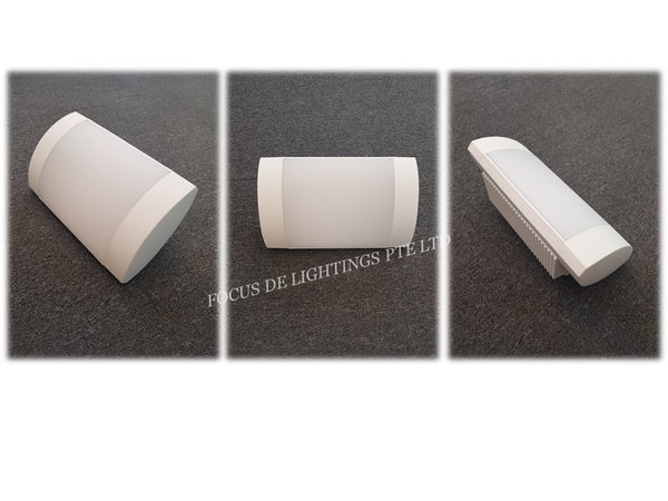 OUTDOOR WALL LAMP C-L NOOR (ITALY PRODUCT) W/PHILIPS 8.5W LED PLC TUBES