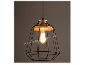 PENDANT LAMP 6725 WOODEN BLACK