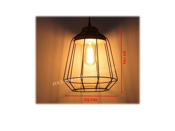 PENDANT LAMP 6725 WOODEN BLACK