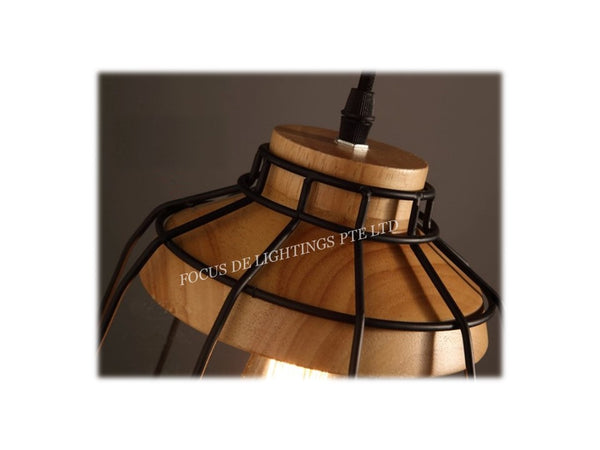 PENDANT LAMP 6725 WOODEN BLACK