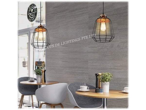 PENDANT LAMP 6725 WOODEN BLACK