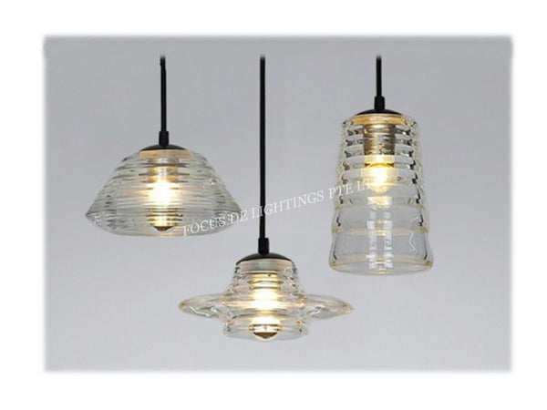 PENDANT LAMP 1F2564 -GLASS (SET OF 3)