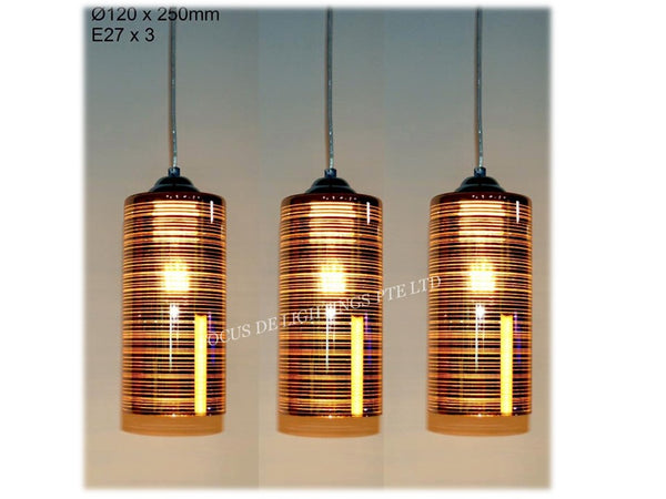 PENDANT LAMP 18032-3D EFFECT -ROSEGOLD