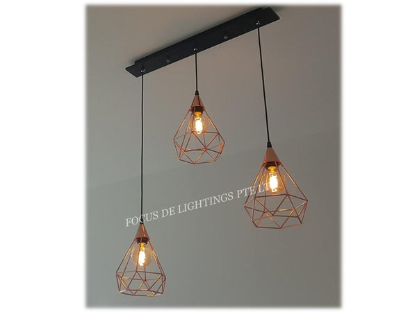 PENDANT LAMP TRIANGLE 6615 -ROSEGOLD