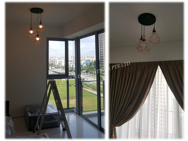 PENDANT LAMP TRIANGLE 6615 -ROSEGOLD