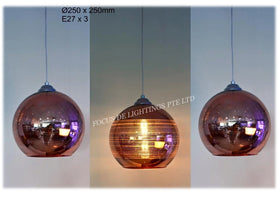 PENDANT LAMP 672-3D EFFECT -ROSEGOLD