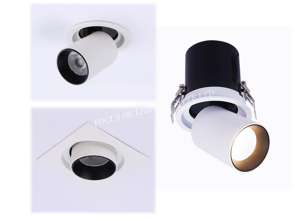 RECESSED RETRACTABLE SPOTLIGHT -INTEGRATED LED 12W (WARM/COOL) - FOCUS ...