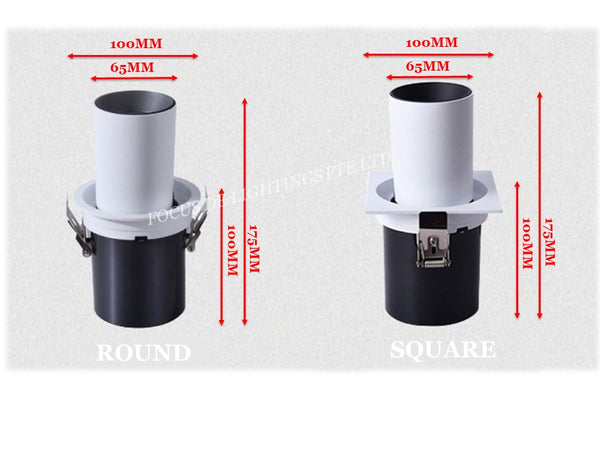 RECESSED RETRACTABLE SPOTLIGHT -INTEGRATED LED 12W (WARM/COOL)