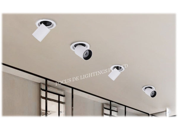 RECESSED RETRACTABLE SPOTLIGHT -INTEGRATED LED 12W (WARM/COOL)