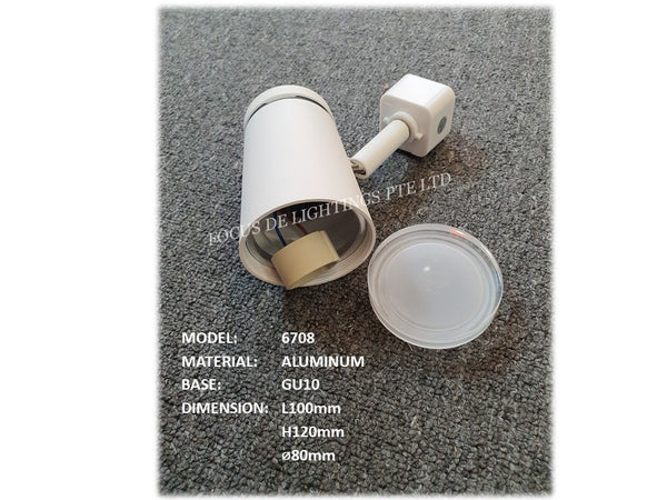 TRACKLIGHT (GU10) TL 6703 GLASS COVER (BLACK/WHITE)