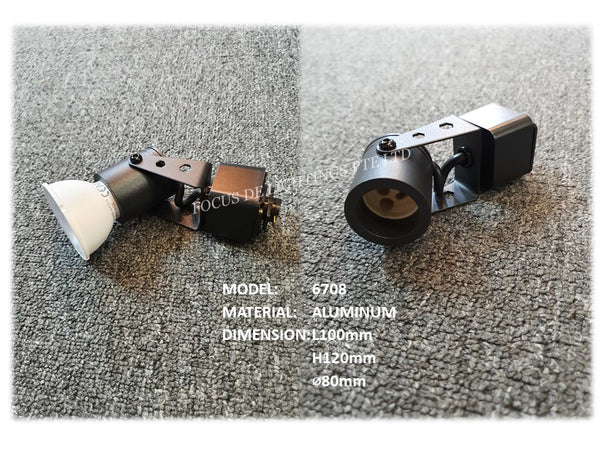 TRACKLIGHT (GU10) TL 6708 EXPOSED BULB (BLACK/WHITE)