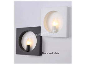 WALL LAMP 18072 -SQUARE (GLOSSY BLACK / GLOSSY WHITE)