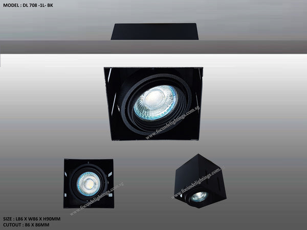 DL 708 TRIMLESS SERIES - ADJUSTABLE RECESSED LIGHTING (PAR16)