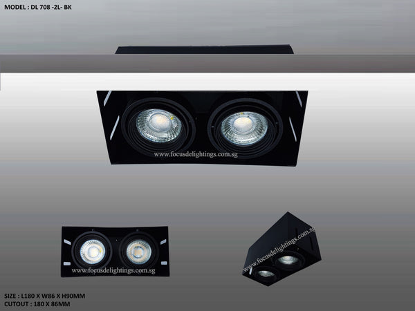 DL 708 TRIMLESS SERIES - ADJUSTABLE RECESSED LIGHTING (PAR16)