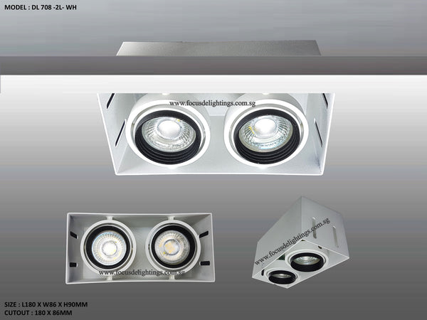 DL 708 TRIMLESS SERIES - ADJUSTABLE RECESSED LIGHTING (PAR16)
