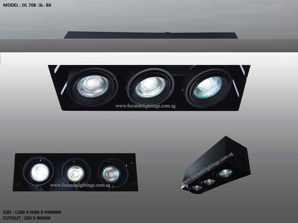 DL 708 TRIMLESS SERIES - ADJUSTABLE RECESSED LIGHTING (PAR16)