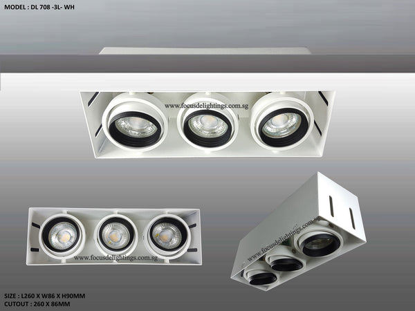 DL 708 TRIMLESS SERIES - ADJUSTABLE RECESSED LIGHTING (PAR16)