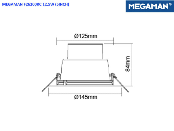 ZENIA Recessed Downlight 5" F26200RC 12.5W (Only Daylight)