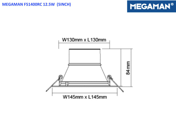 ZENIA Recessed Downlight 5" F51400RC 12.5W