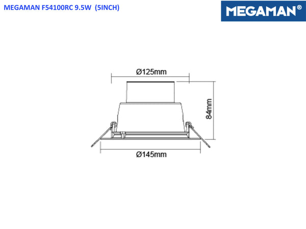 ZENIA Recessed Downlight 5" F54100RC 9.5W