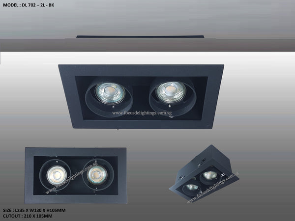 DL 702 SERIES - ADJUSTABLE RECESSED LIGHTING (PAR16)